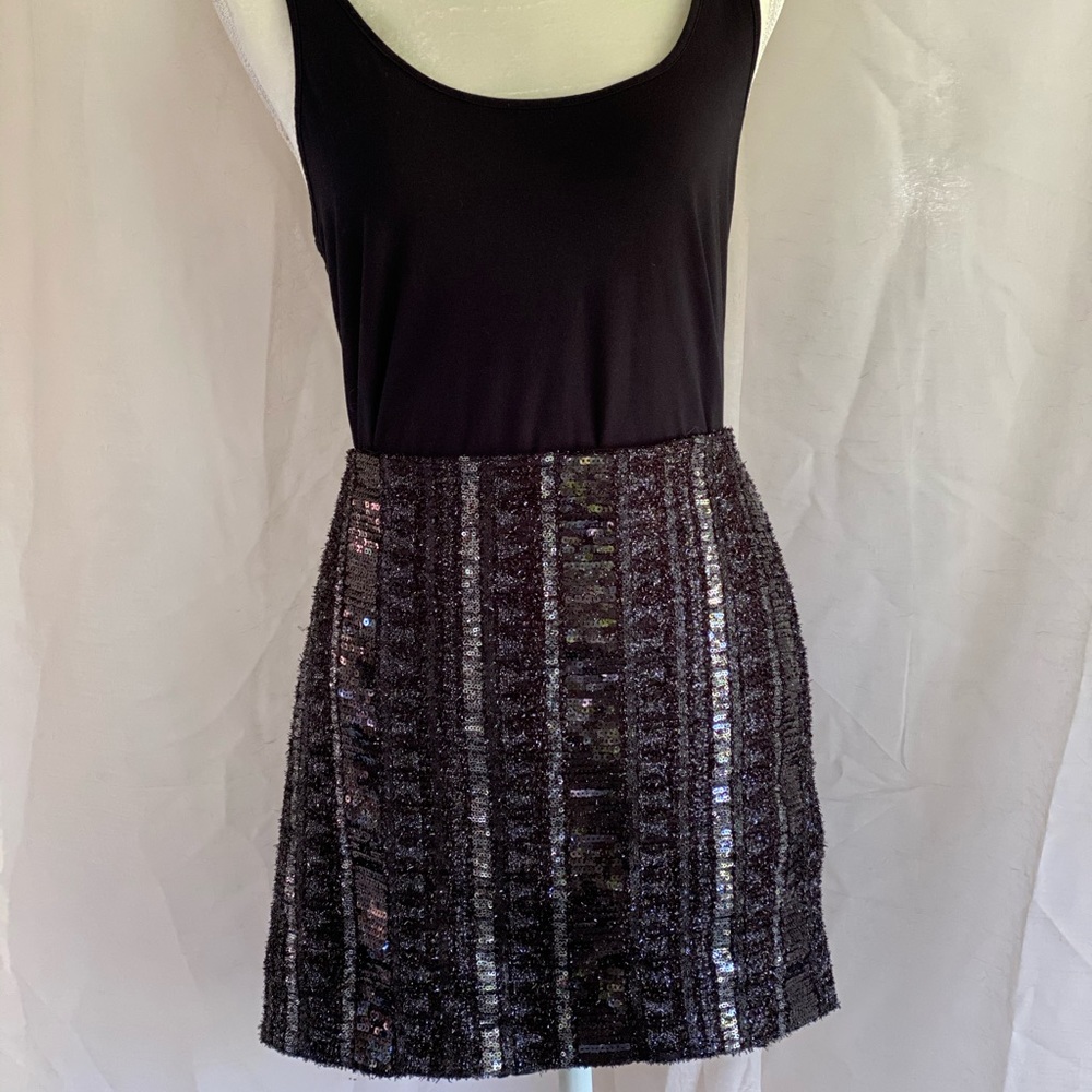 Black Sparkle Mini Skirt